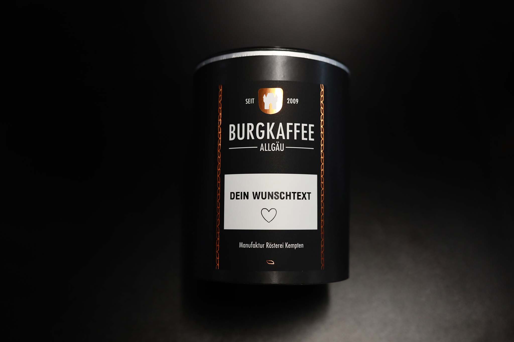 Dein Wunschtext - Burgkaffee 250g Dose